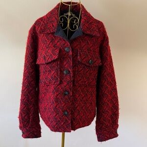 XiRENA Red Textured Teddy Jacket